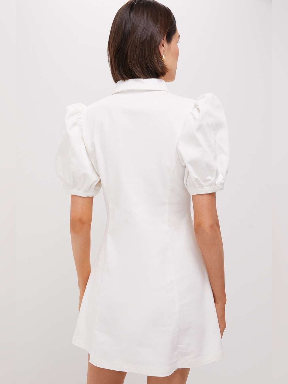 Hyacinth House White Front Zip Denim Mini Dress - Picture 3 of 11
